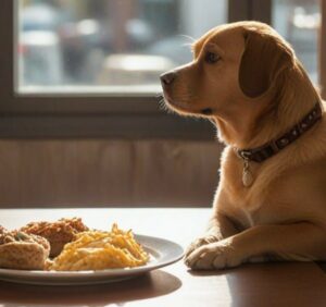donner les restes de table au chien