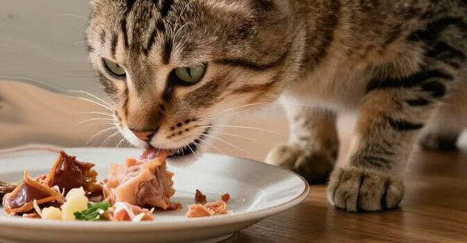 aliments humains pour le chat
