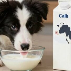 lait de vache à un chiot