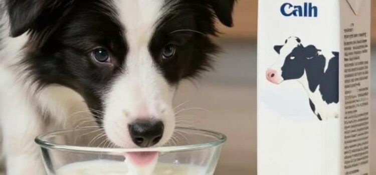 lait de vache à un chiot