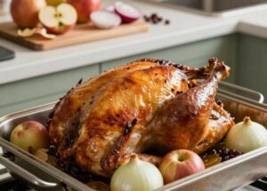 Noel : mon chapon aux pommes caramélisées… à partager