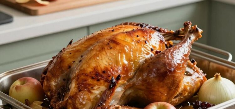 Noel : mon chapon aux pommes caramélisées… à partager