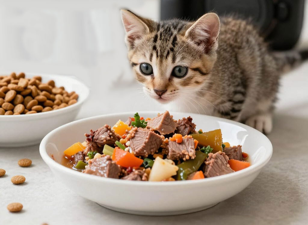 alimentation ménagère chaton