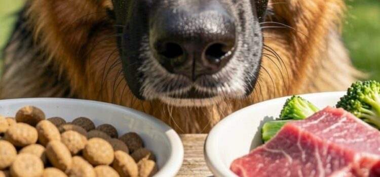 Alterner ration ménagère, croquettes et ration mixte chez le chien croquettes et ration ménagère