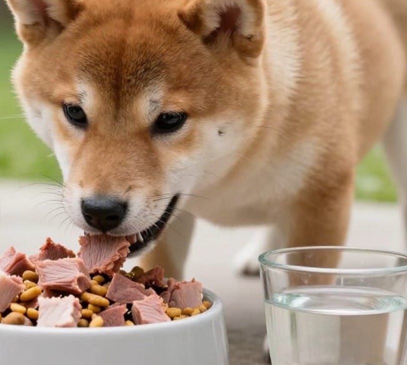 alimentation d'un chiot shiba 