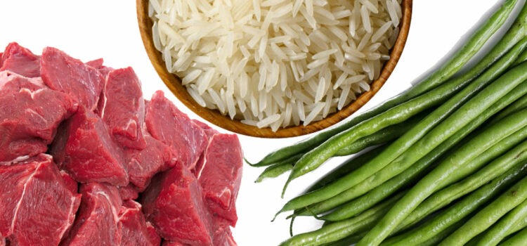 tiers viande riz légumes