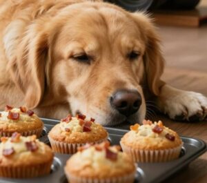 Recette gâteau entre muffin et financier à partager avec chien et chat