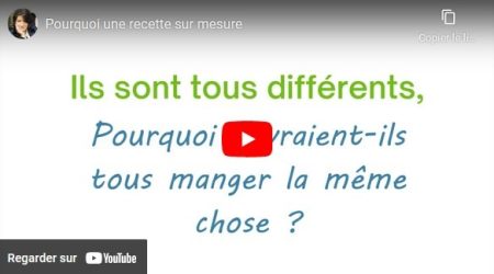 pourquoi des recettes sur mesure video